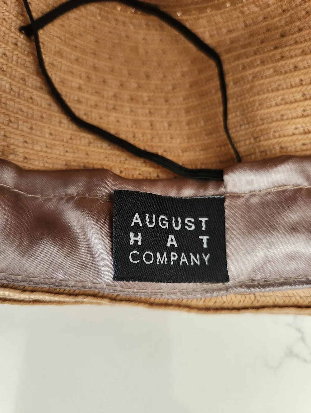 August Hat Company‎ Natural Paper Straw Beach Hat Fedora With Bow Classic NWOT